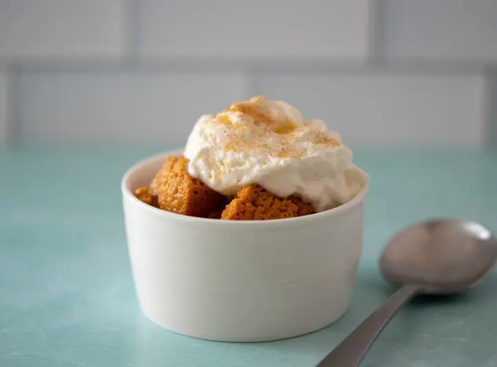 instant pot sweet potato custard with whipped cream