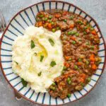 A plate of comforting mince and tatties, a popular Scottish dish.