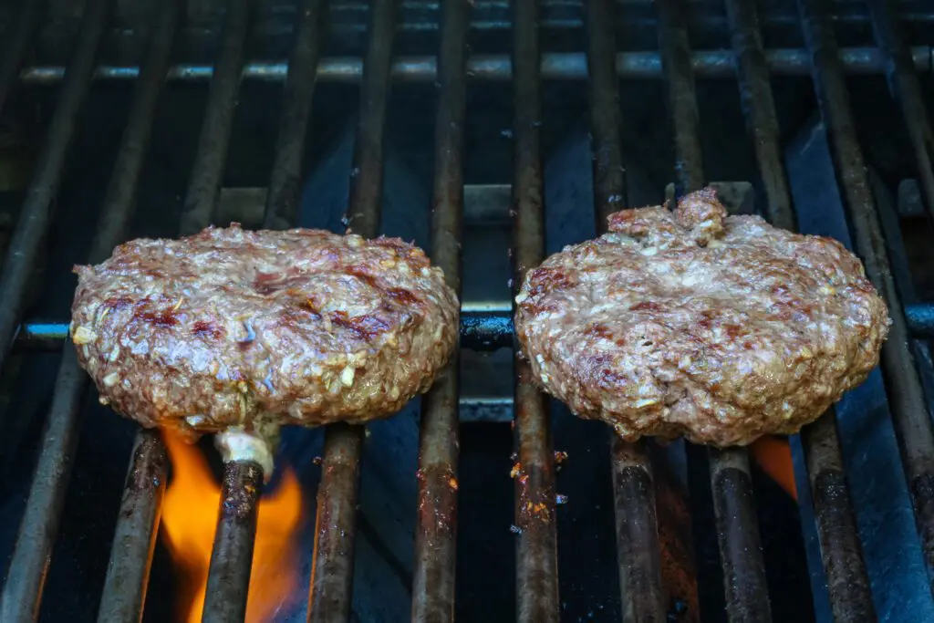 burgers on the grill