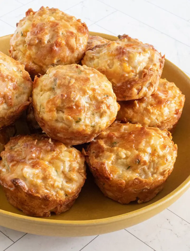 vidalia onion muffins in a bowl