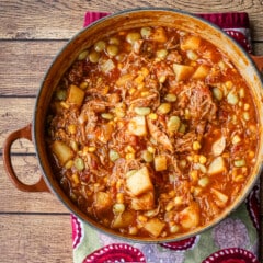 Brunswick stew in a large pot.