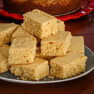 A platter of southern buttermilk cornbread.