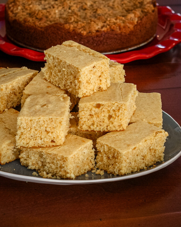 A platter of southern buttermilk cornbread.