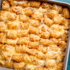 A tater tot casserole (hot dish).
