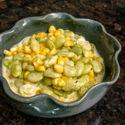 A bowl of Southern succotash.