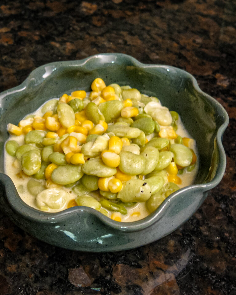 A bowl of Southern succotash.