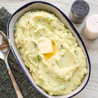 Irish Champ (Mashed Potatoes with Scallions)