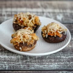 stuffed mushrooms on a plate