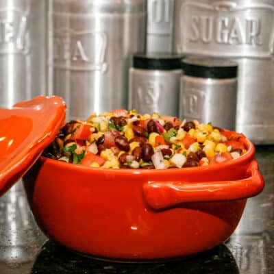 corn and black bean salsa in bowl