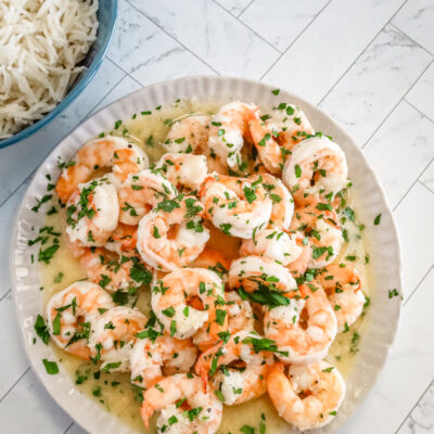 Lemon Garlic Shrimp and Rice