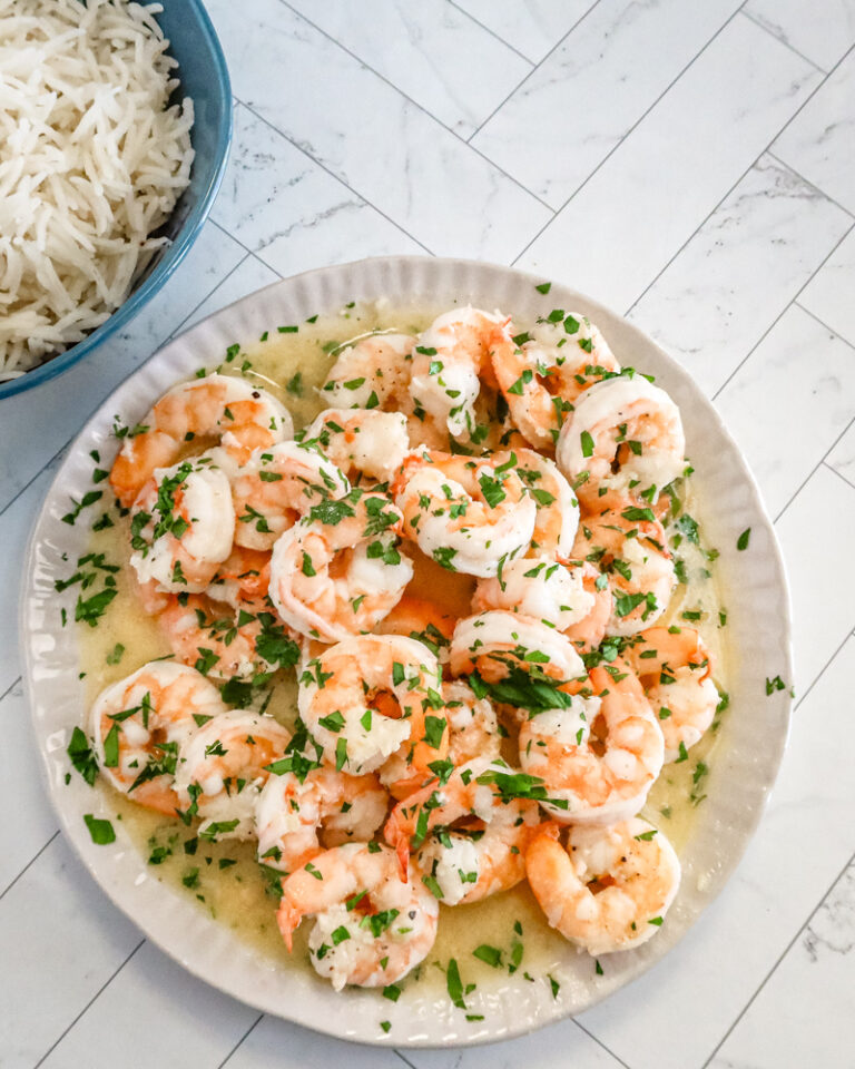 Lemon Garlic Shrimp and Rice