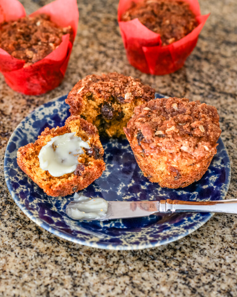 maple cream cheese spread on muffins