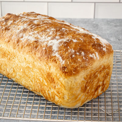 No knead bread, in loaf form.