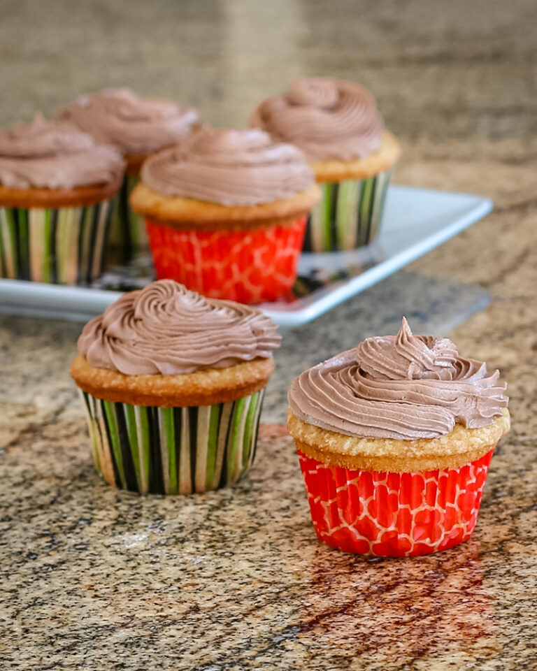 Nutella frosting on cupcakes.