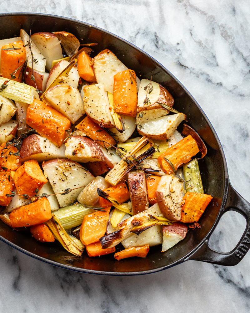 roasted root vegetables with garlic