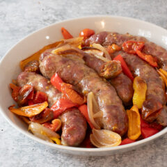 sheet pan sausages and peppers