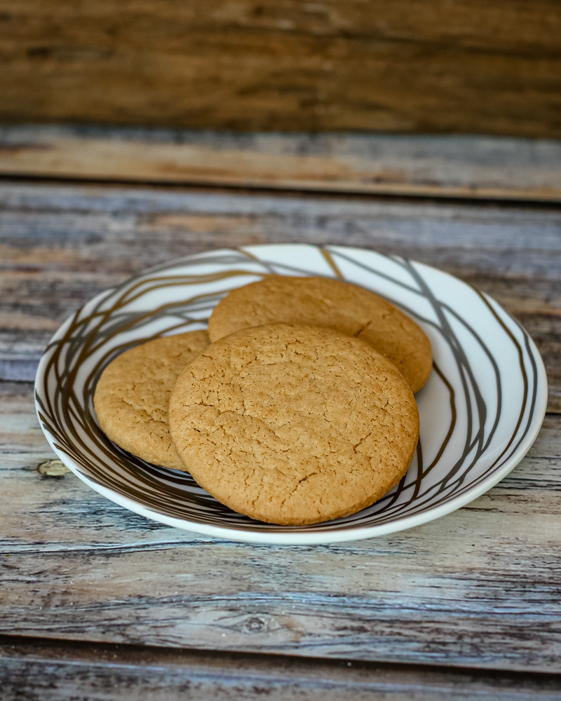 Brown sugar cookies on a plate.