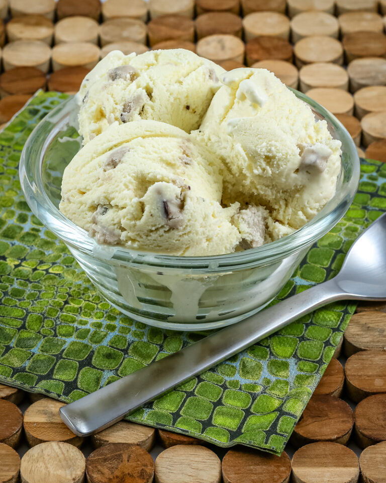 ice cream with chunks of edible chocolate chip cookie dough