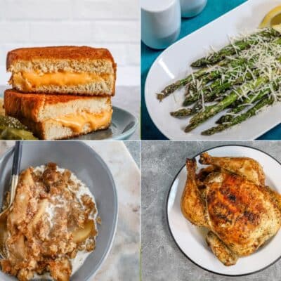 A collage of some of our favorite dishes from the air fryer.