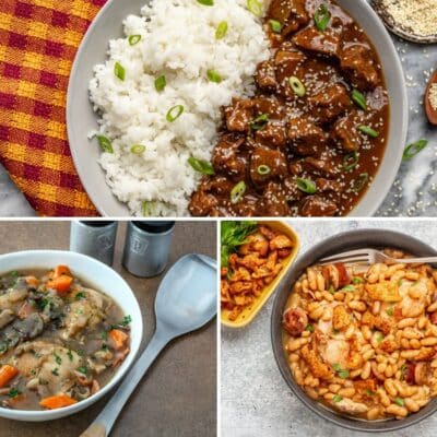 A grid showing 3 Instant Pot recipe preparations for a collection.