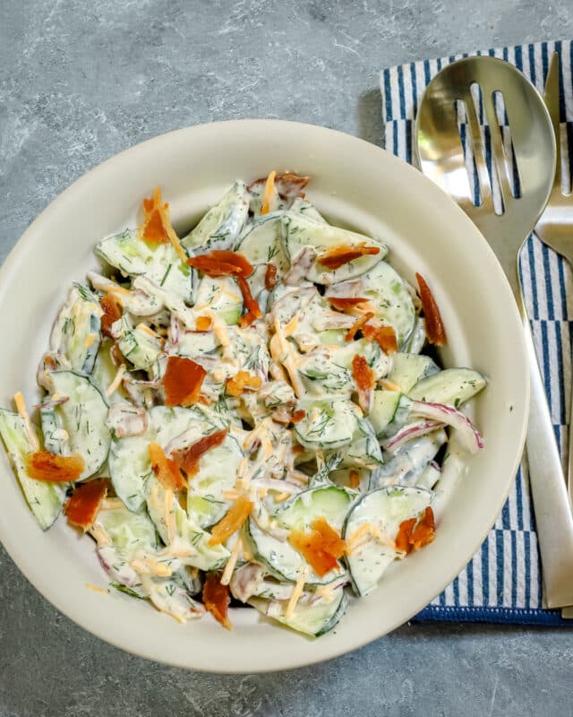Ranch Cucumber Salad With Bacon
