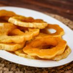 platter with glazed acorn squash rings