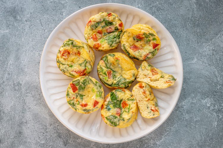 adaptable egg bites on a serving plate