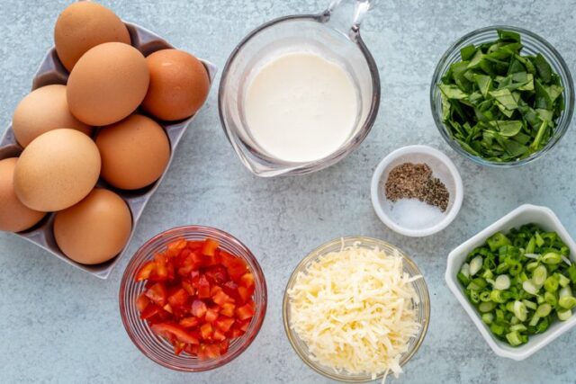 Ingredients for egg bites.