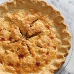 a whole homemade apple pie