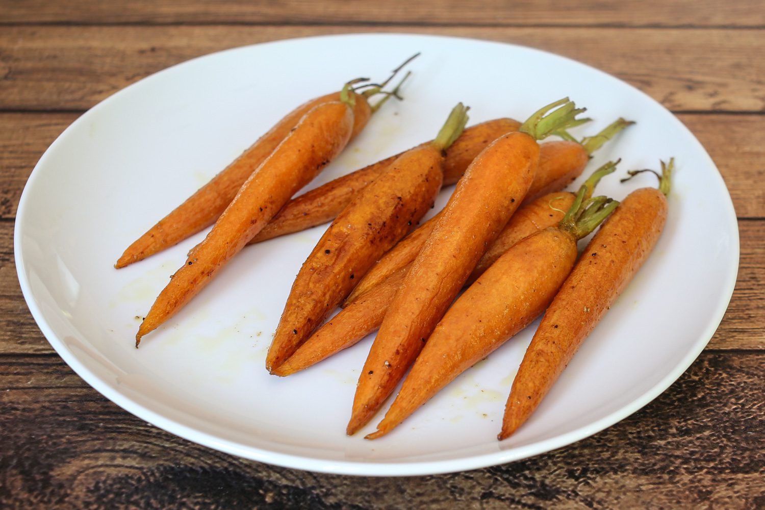 glazed carrots on a plate