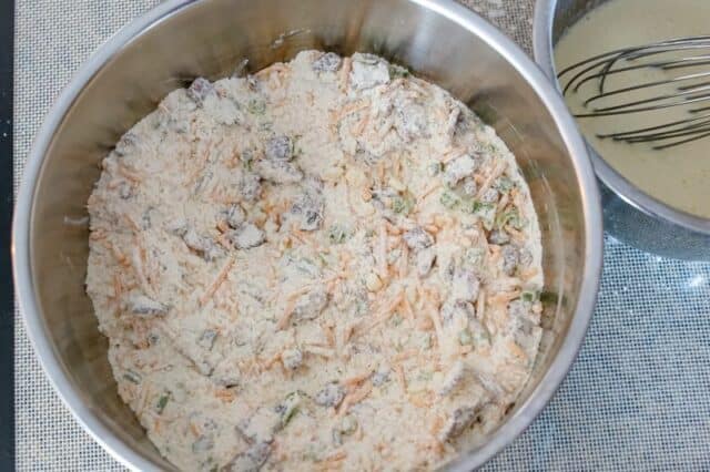 Bacon and cheddar scone mixture