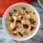 cheeseburger soup with bacon