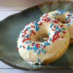 baked donuts with glaze and seasonal sprinkles