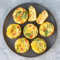 baked egg bites on a plate