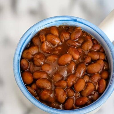 baked yellow eye beans in a bowl