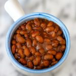 baked yellow eye beans in a bowl