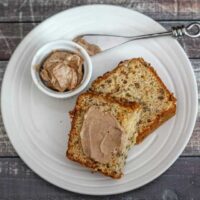slices of banana bread with cinnamon butter