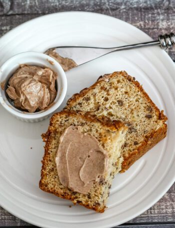 slices of banana bread with cinnamon butter