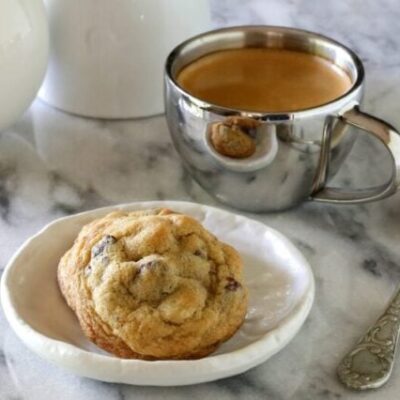 best ever chocolate chip cookies with espresso on the side