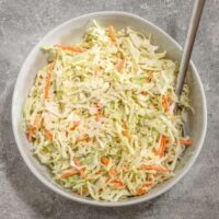 a serving bowl of classic creamy coleslaw