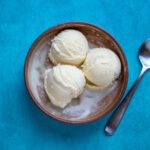 scoops of classic gelato in a bowl