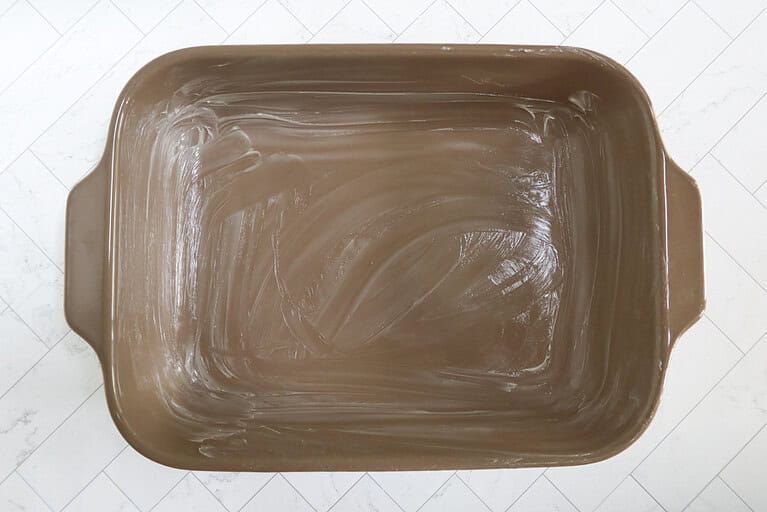 Prepared baking dish.