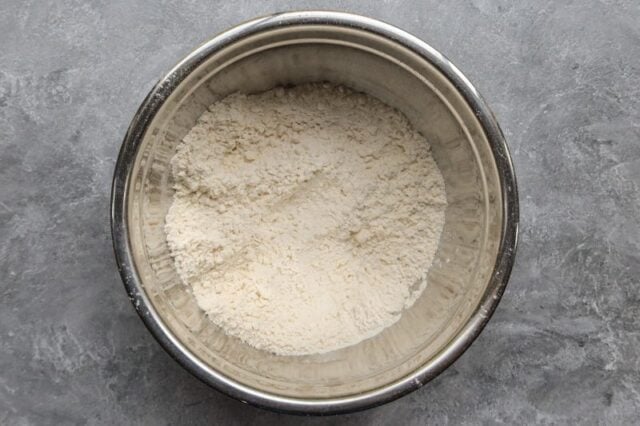 biscuit ingredients in a bowl.