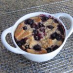 baked blueberry bread pudding