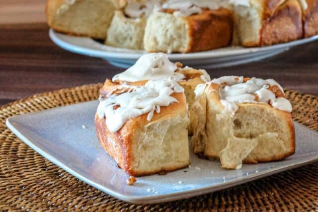 iced bread machine cinnamon rolls