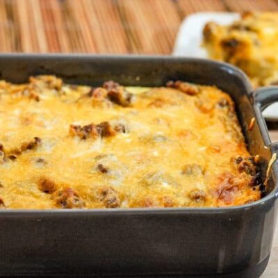 baking dish with breakfast bake