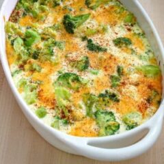 broccoli cheese casserole with custard-like texture