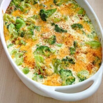 broccoli cheese casserole with custard-like texture