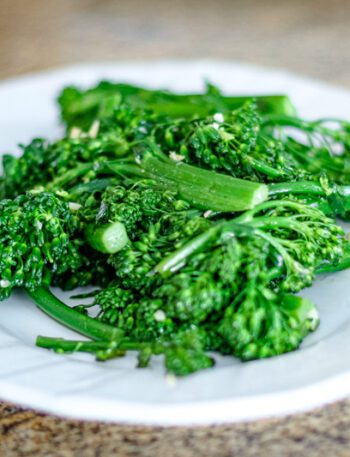 broccolini on a plate