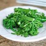 broccolini with garlic on a plate